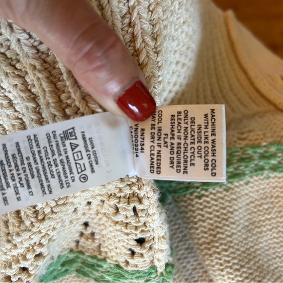 LL bean signature cotton Knit Cardigan fisherman’s sweater - Picture 11 of 13